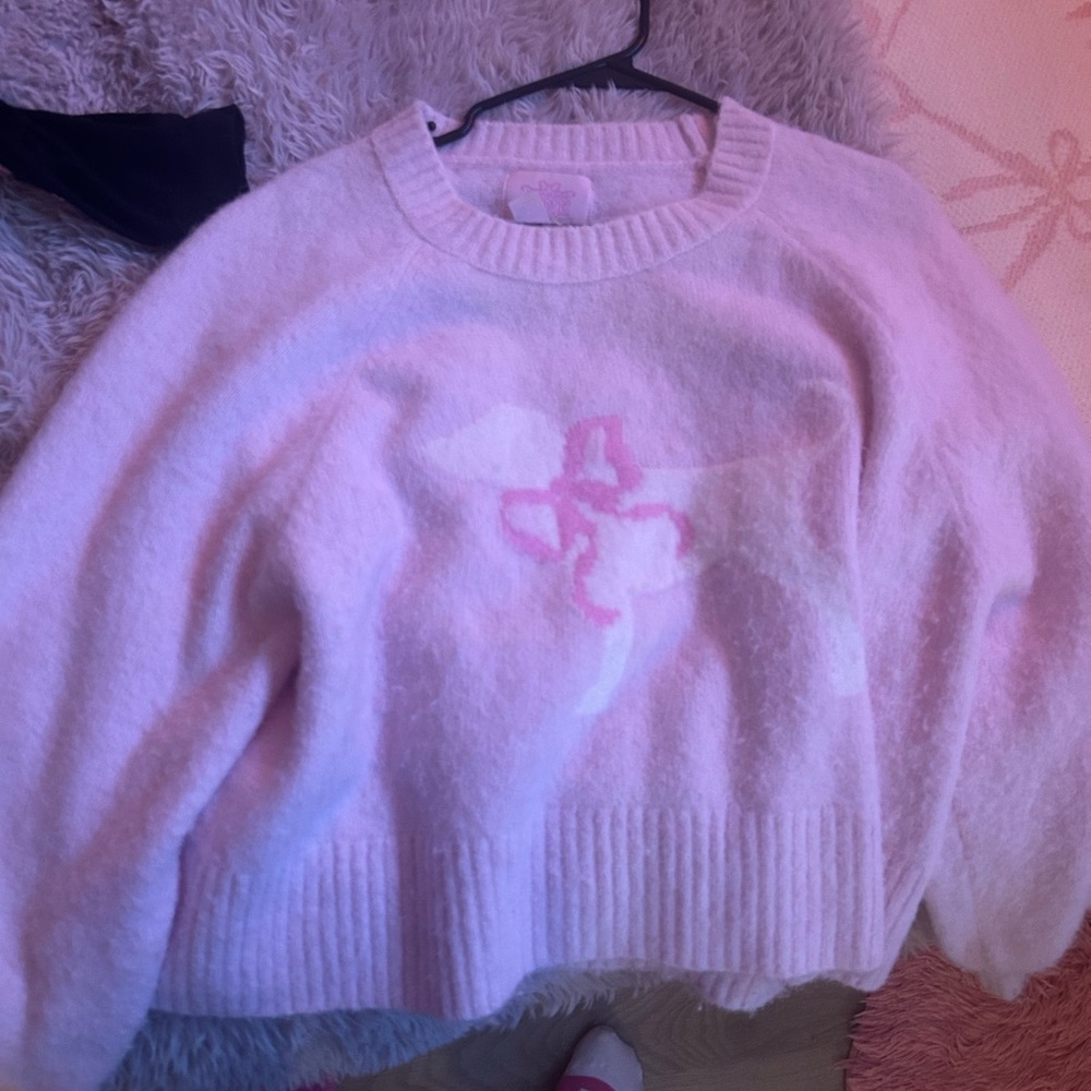 Victoria's Secret Light Pink Floral Sweater